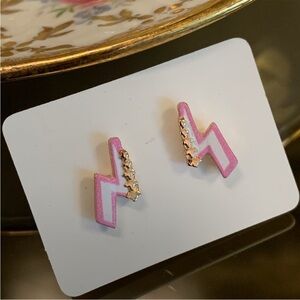 Lightening Bolt Star Stud Earrings